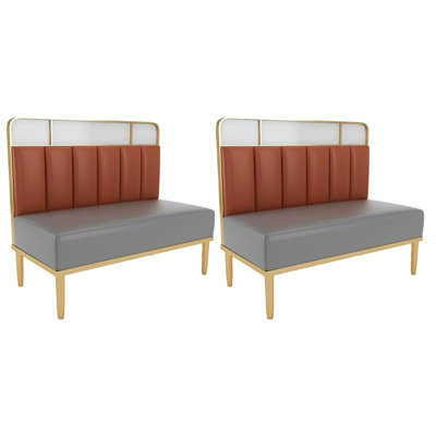 Banc de café simple et élégant en similicuir