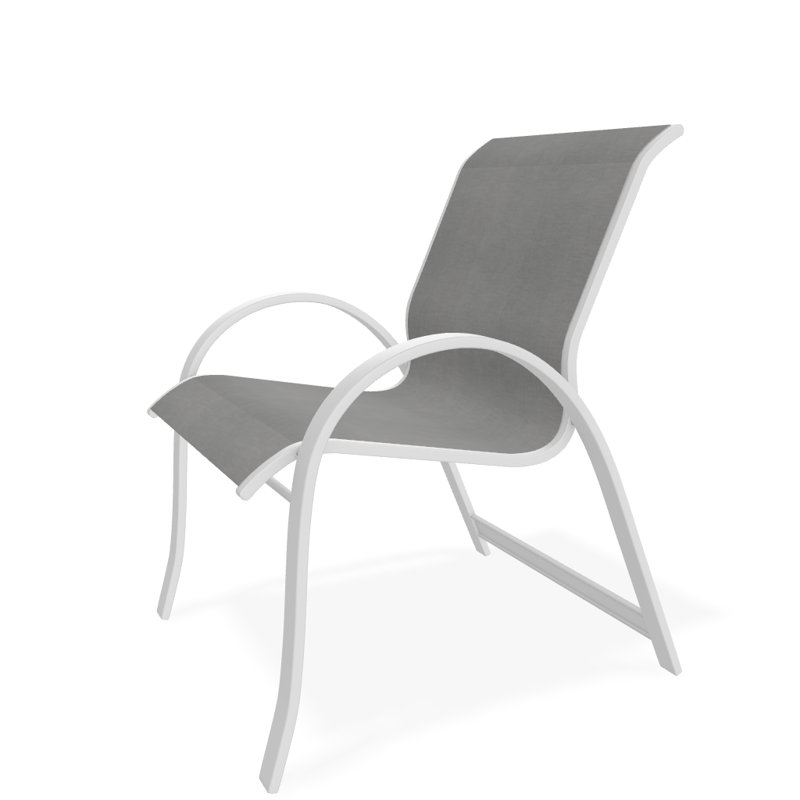 Fauteuil de salle à manger empilable Hiraku, Blanc