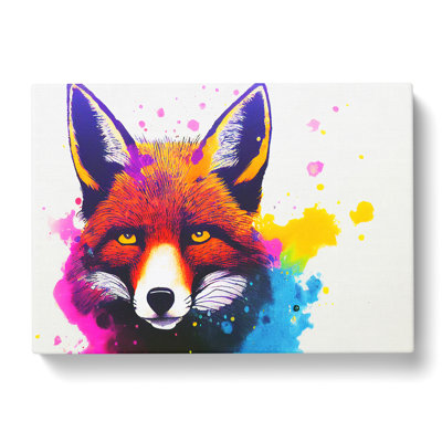Fox Splash Vol.3 Abstract - Wrapped Canvas