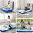 Tri-Fold Memory Foam Mattress, 4 Inch Full Folding Mattress With Washable Cover, Foldable Mattress Portable For RV Camping, Guest Mat, Easy Storage, 75"×54"×4"-2027572962