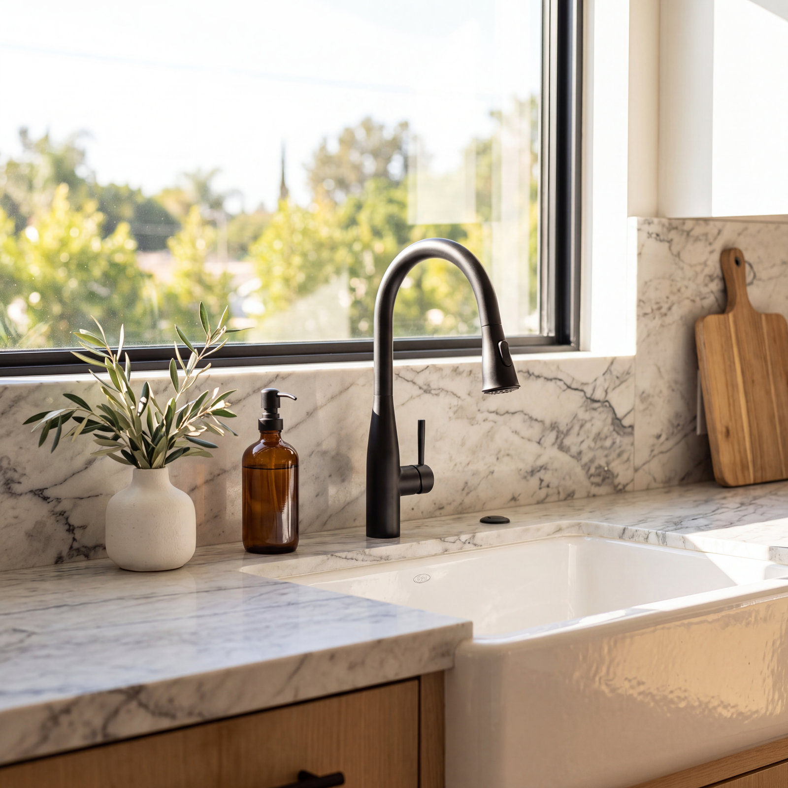 Bari-T Pull-Down Faucet with Accessories, Matte Black