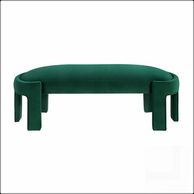 Banc rembourré en mousse de velours avec siège rembourré et rembourré de mousse