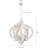 Cottage Geometric Distressed Wood Chandelier, 3-Light Farmhouse Wood Ceiling Light