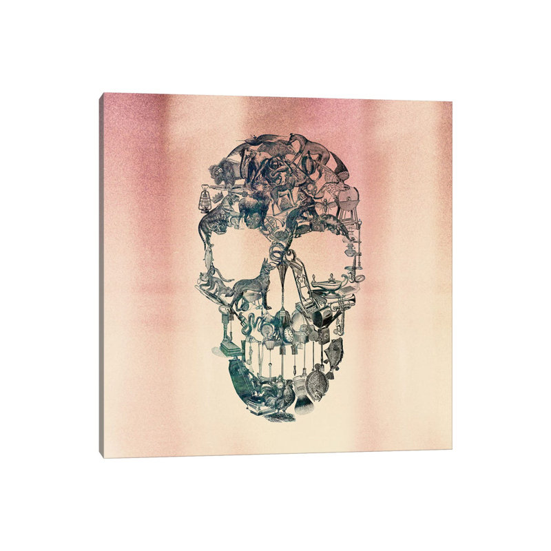 Skull Vintage, Square by Ali Gulec - Wrapped Canvas Gallery-Wrapped Canvas Giclée, 45.72 cm H x 45.72 cm W x 3.175 cm D