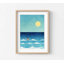 Sunlit Swimmer, reproduction d'art côtier minimaliste