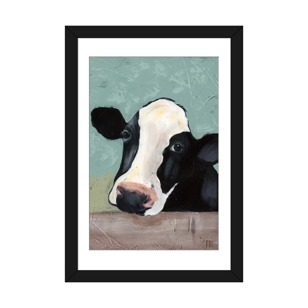 " Holstein Cow III " by Jade Reynolds August Grove® Mat 