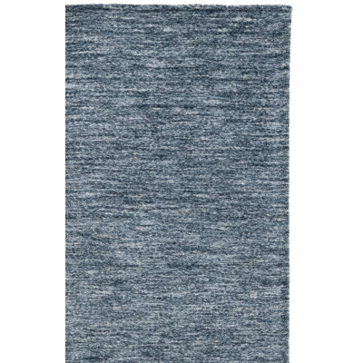 Furness Handloomed Wool Cotton Rug in Navy/Gray