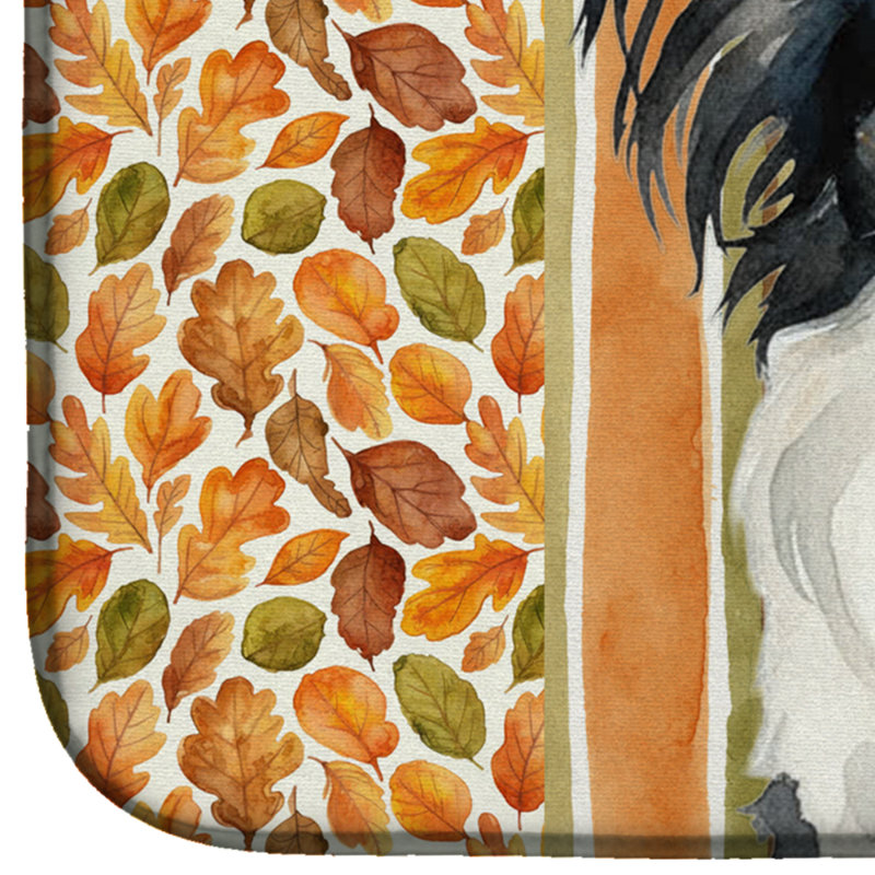 Tapis de vaisselle noir et blanc Papillon Heirloom