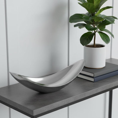 Wicke 13" Aluminum Modern Twisted Centerpiece Bowl