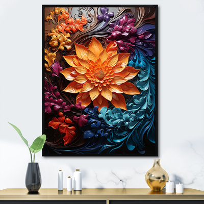 «Kaleidoscopic Curl Flower Spiral I», reproduction sur toile