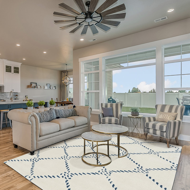 Equelle Geometric Indoor Rug, Rectangle 5' x 7'