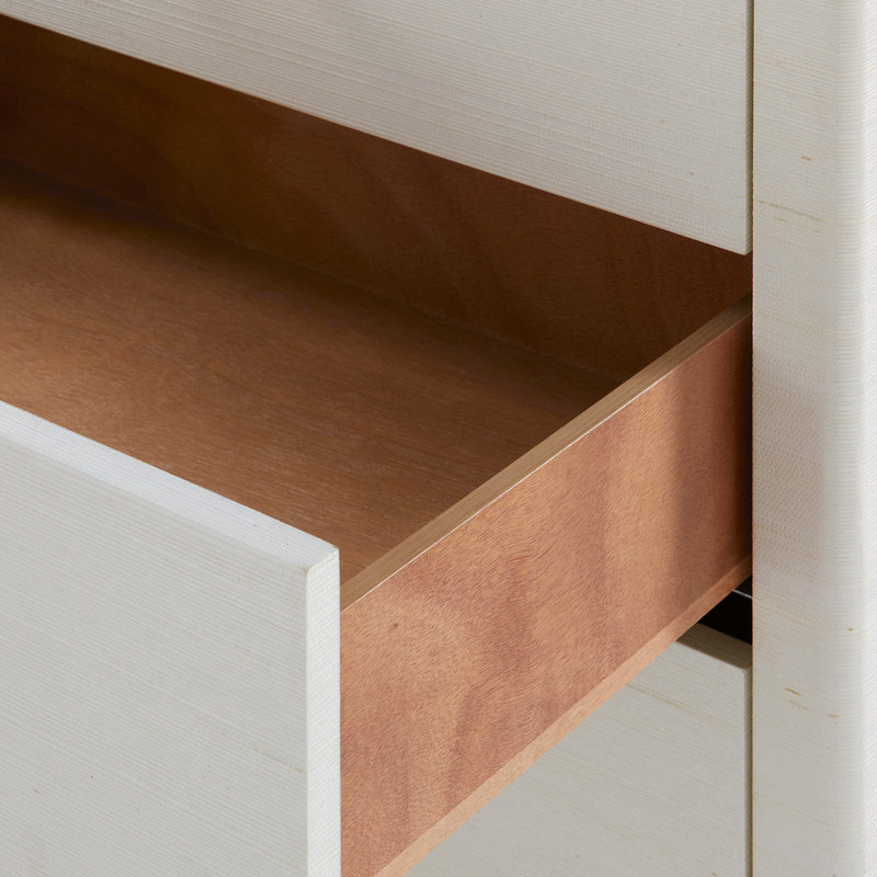 Gianna 3-Drawer End Table, Sand White