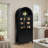 Spacious Black Wood China Cabinets With Retro Arch Design For Dining Room