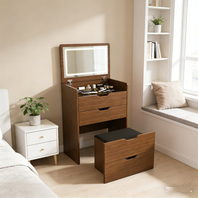 Vanity with Mirror and Seat