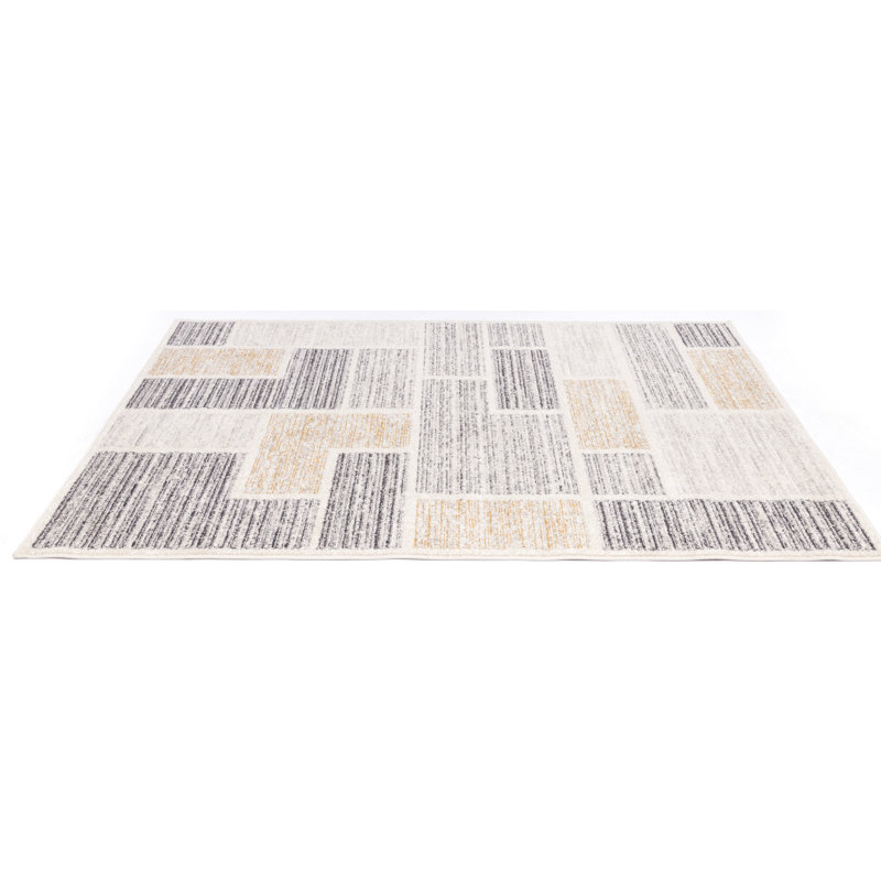 Knut Geometric Hand Woven Area Rug, Rectangle 133 x 190cm