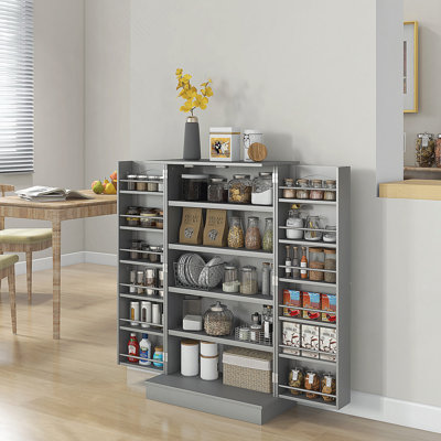 Pantry Cabinet With Adjustable Shelves, Doors