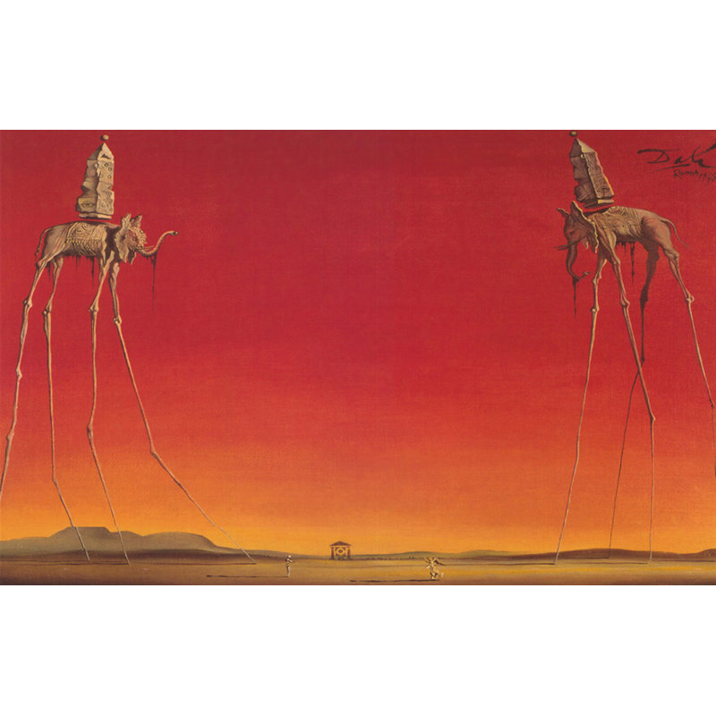 Les éléphants, vers 1948, H 15 po x l 24 po