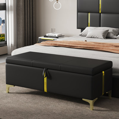 Banc de rangement avec repose-pieds Elegant Idée de cadeau