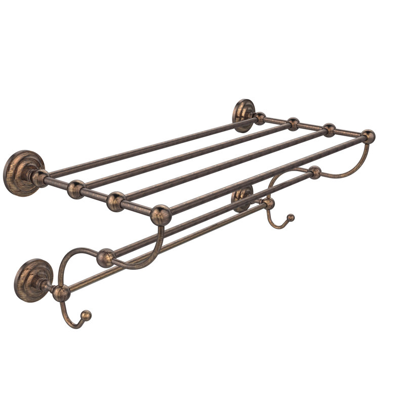 Jhene Metal Bracket Shelf, Matte White, 12" H x 24" W x 14" D