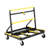 Drywall Cart Dolly, 1800 lbs Load Capacity, Steel Panel Dolly with 4 Swivel Casters & Expandable Deck, Foldable Panel Truck Cart with Tie-Down Strap for Handling Plywood, Plasterboard, Glass