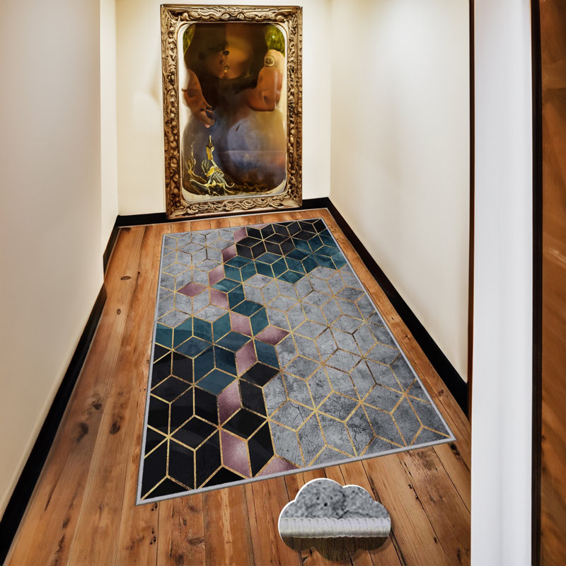 Toimi Geometric Indoor Rug, Rectangle  2'7.5" x 6'6.7" 
