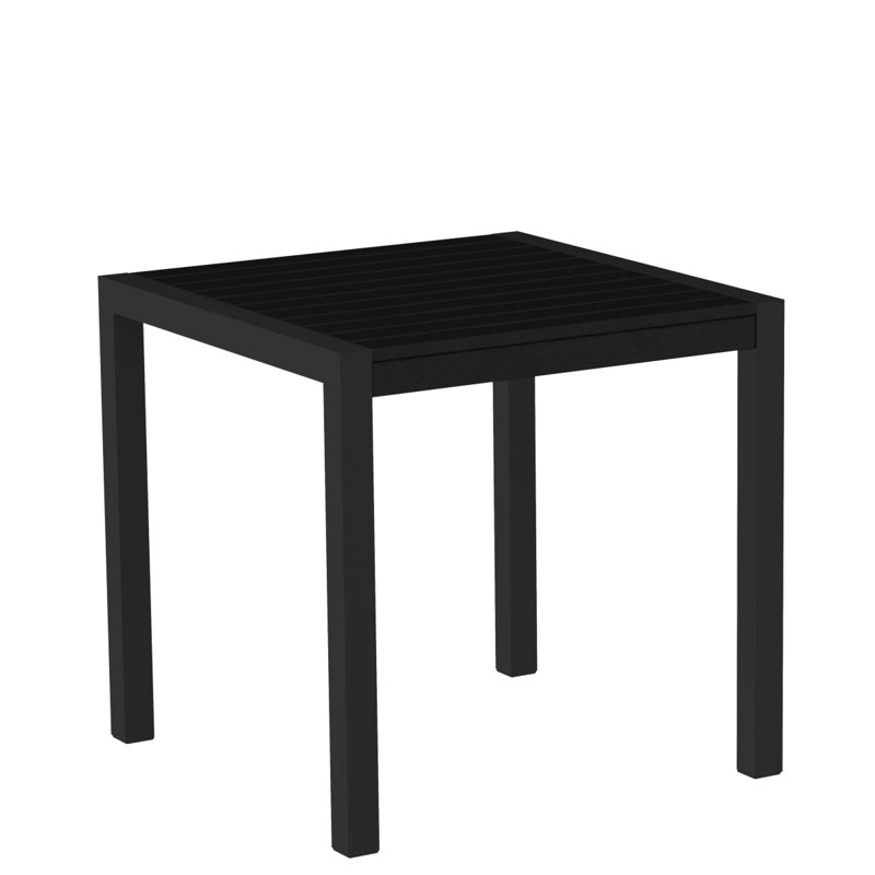 Table de salle à manger POLYWOOD MOD, Noir texturé, Noir, L 29,75 po x P 29,75 po