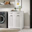 Armoire à linge avec 2 paniers à linge amovibles et 2 tiroirs