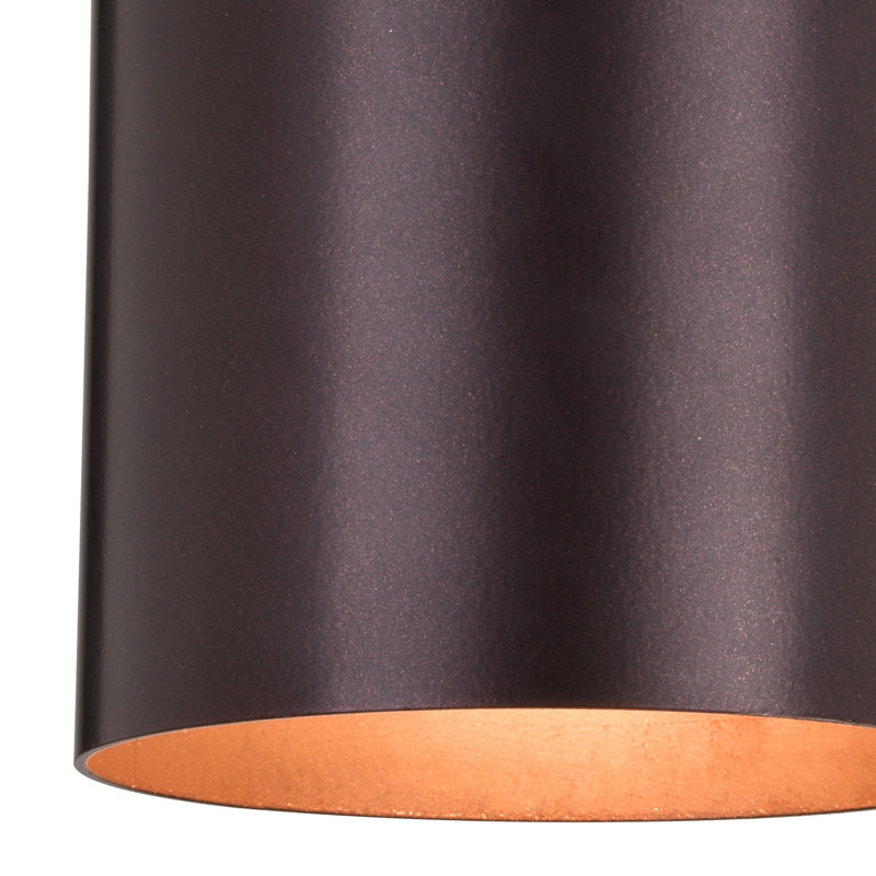 Applique murale d'extérieur en aluminium Édith, H 7,25 po x l 5 po x P 8 po, Bronze profond, Inférieur