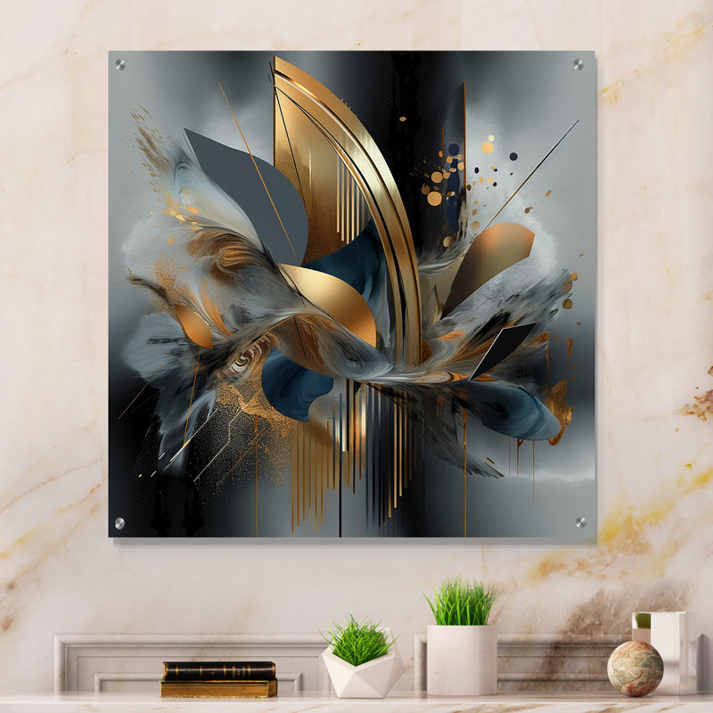 Doux couleurs marbrées abstraites II - Art mural acrylique abstrait marbré, H 16 po x l 16 po
