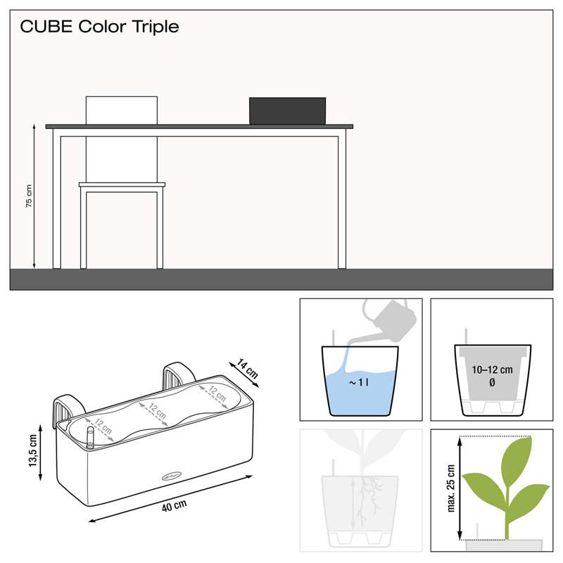 Window Box Planter, White