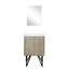 24 po L x P 20 po, meuble-lavabo de salle de bain rustique avec surface en quartz blanc, 18 miroirs carrés pivotants, tiroirs à fermeture en douceur et espace pour le comptoir de la salle de bain, tablette ouverte à charnières horizontales