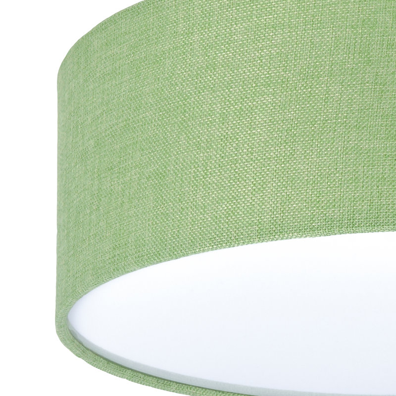 Parvin Flush Mount, 13cm H x 51 cm W x 13cm D, Paste Green