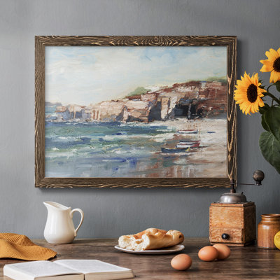 Sea Cliff Study II - Toile tendue avec châssis encadré rustique