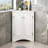 Delyra Modern Triangle Corner Cabinet With Adjustable Shelves And Moisture-Proof MDF-126187302-126187304