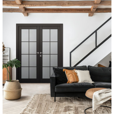 Avon 8 Lite Manufactured Wood and Glass Composite Double Frech Doors