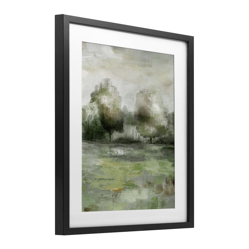 Into The Brush Scene, reproduction encadrée sous verre, design par Nan, Cadre noir minuit, H 21 po x l 17 po