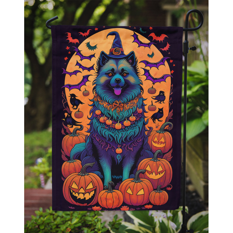 Drapeau de jardin d'Halloween en polyester Jalanni, 15,5 po x 11,25 po