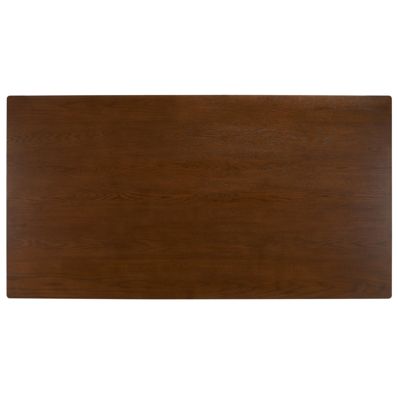 Burk 76" Medium Oak Rectangular Trestle Dining Table