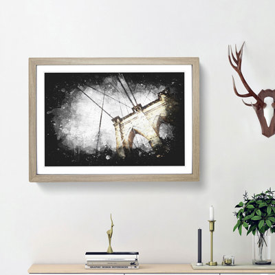The Brooklyn Bridge in New York City - Picture Frame Graphic Art Print