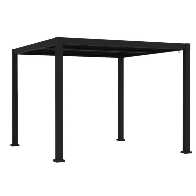 Pergola en aluminium Luméa 10 pi x 10 pi - noir