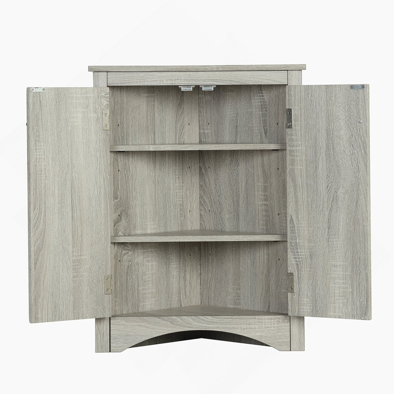 Armoire de rangement triangulaire, armoire de cuisine séparée, Chêne
