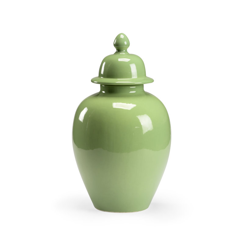 Pot à gingembre en céramique 19 po, Vert