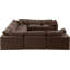 Canapé modulaire réversible en velours de 160 po de large Hutchenson-87141537