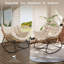 Chaise berçante en acier avec coussin-1191854520