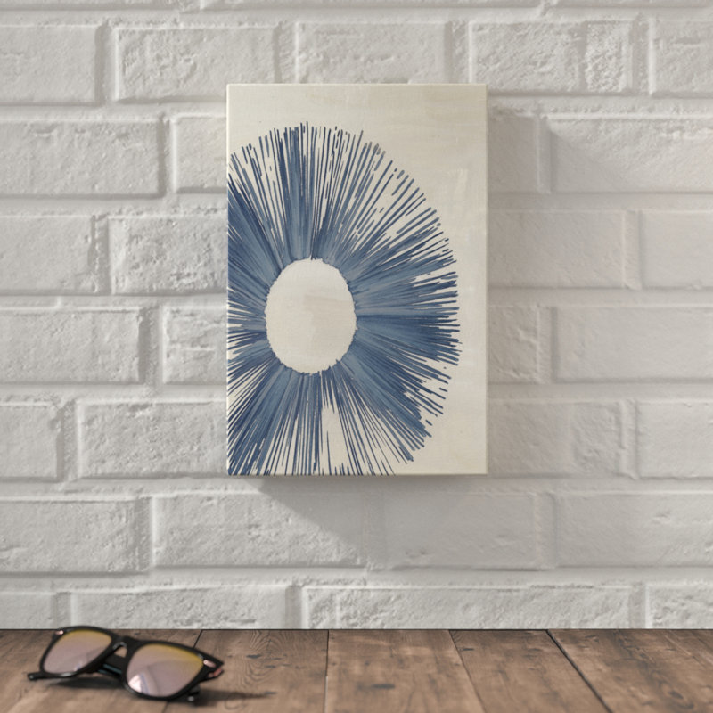" Blue Burst II " by Melissa Wang, 48" H x 32" W, Wrapped Canvas, No Frame