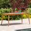 Table de salle à manger en bois pour l'extérieur - l 69,53 po x P 35,54 po H 29,6 po