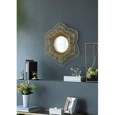 Miroir mural en métal