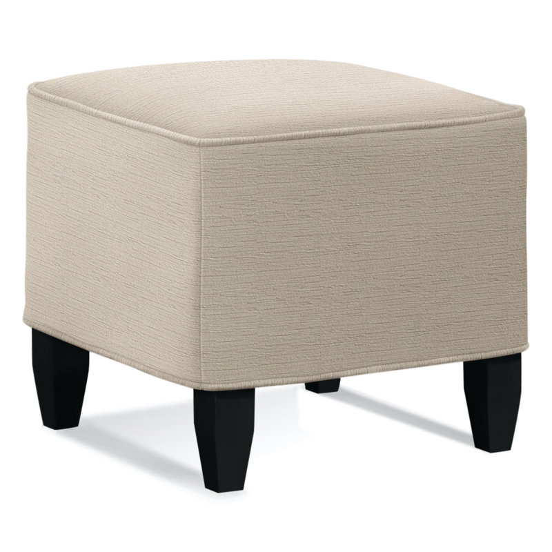 Brooklyn Square Ottoman, Brown Geometric, 0456-33, Black