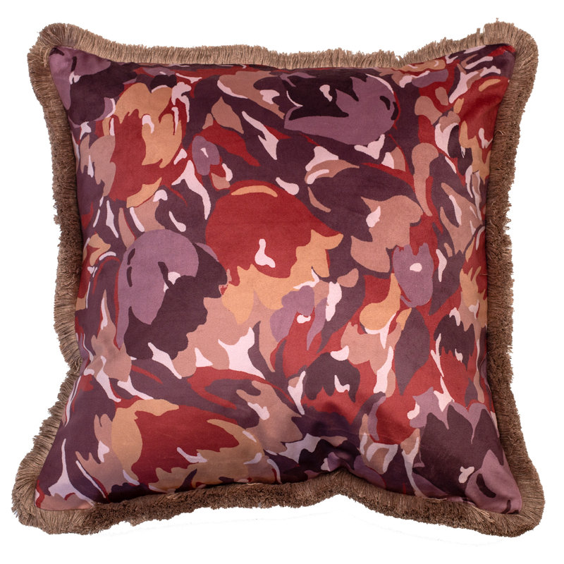 Abstract Sqaure Cushion, Rust