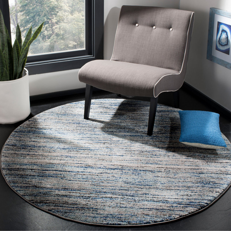 Woodcreek Performance Abstract Rug, Round 5'3"